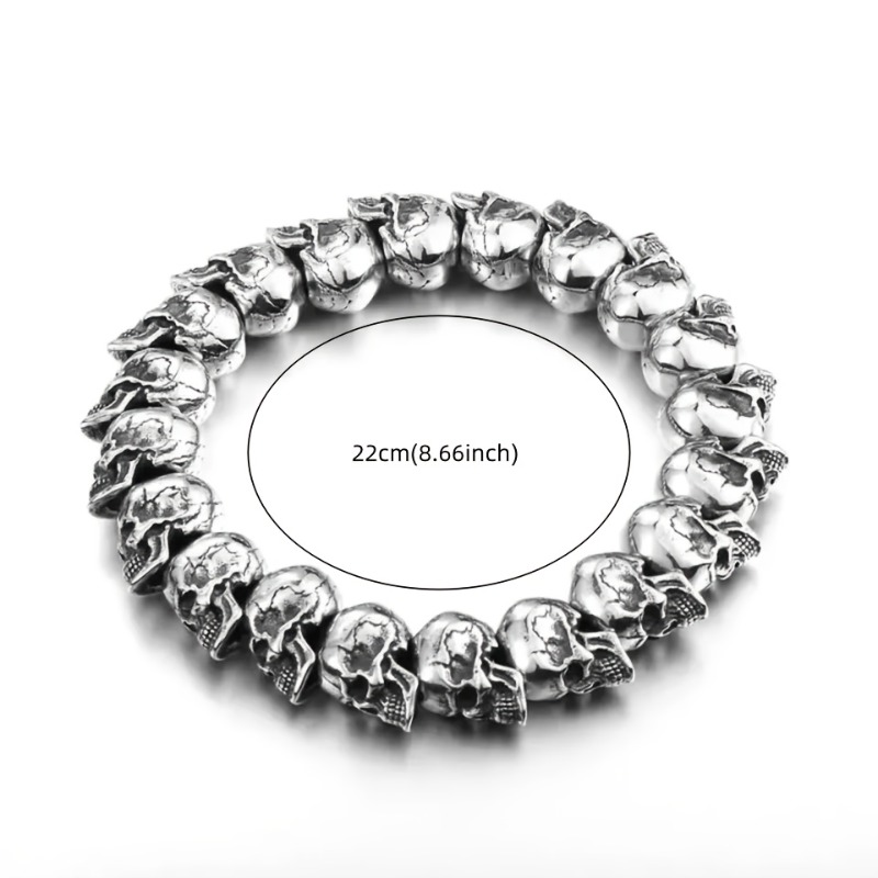 Men's Retro Punk Small Skull Bracelet